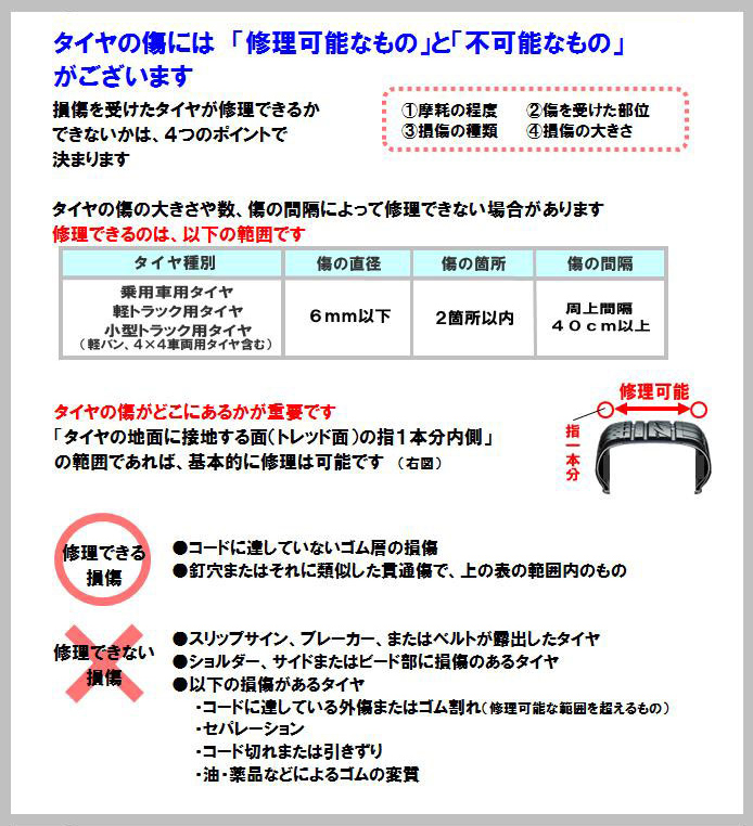 修理 メンテナンス ミスタータイヤマン 富山町村店 出張修理やパンク修理